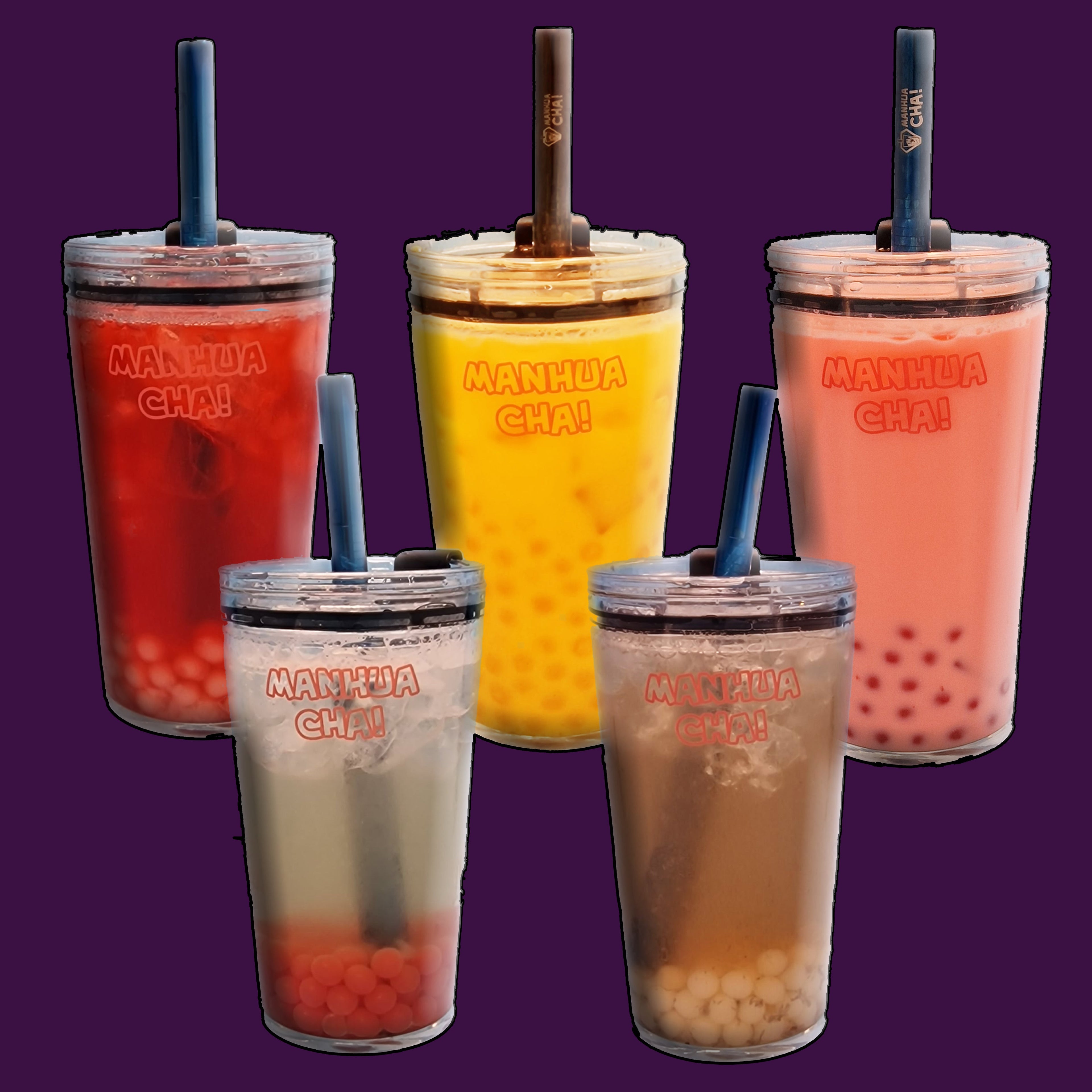 Customisable bubble tea making kit with assorted flavours and toppings – Manhua Cha