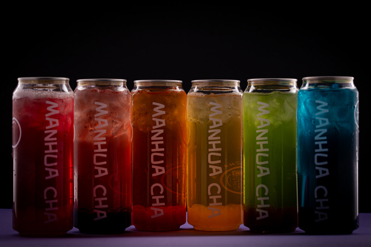 Ready-to-drink bubble tea cans in assorted flavours – Manhua Cha