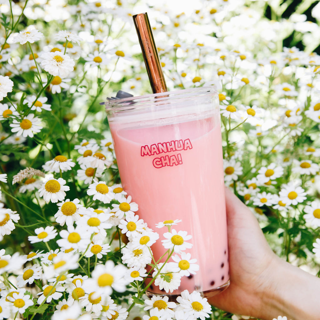 Strawberry Milk Tea & Blueberry Popping Juice Balls Bubble Tea Kit