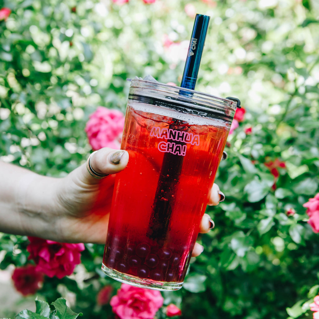 Strawberry Fruit Tea & Blueberry Popping Juice Balls Bubble Tea Kit